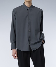 High twist ストレッチレギュラーカラーシャツ