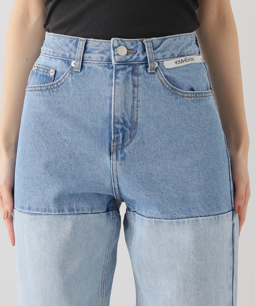 セール】【KIMHEKIM/キムヘキム】BICOLOR STRAIGHT LEG JEANS