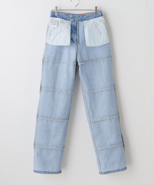 セール】【KIMHEKIM/キムヘキム】BICOLOR STRAIGHT LEG JEANS