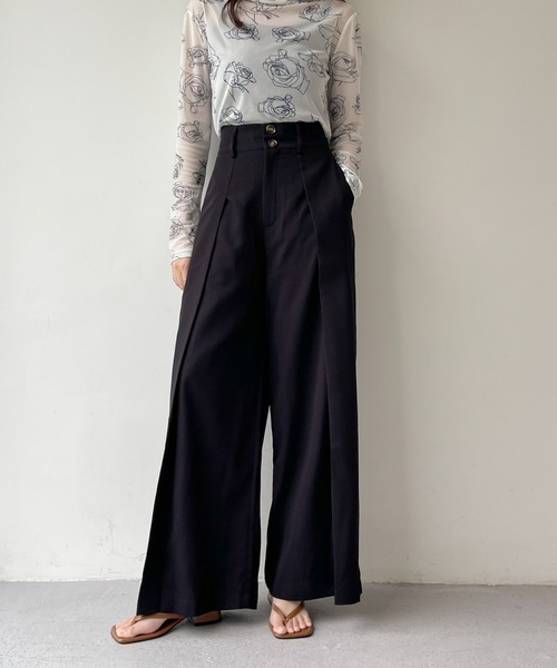 emi+（エミプラス）の「サイドベルトカシュクールベストパンツセットアップ（セットアップ・レディース・グレー/ベージュ/ブラック・M/S）」の11枚目の写真