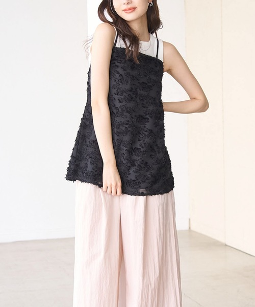 ROPE' PICNIC（ロペピクニック）の「フリンジキャミビスチェ（キャミソール・レディース・ホワイト系その他/ブラック・38）」の4枚目の写真