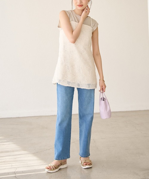 ROPE' PICNIC（ロペピクニック）の「フリンジキャミビスチェ（キャミソール・レディース・ホワイト系その他/ブラック・38）」の10枚目の写真