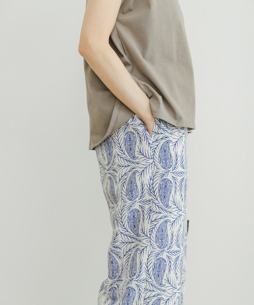 ITEMS URBANRESEARCH（アイテムズ アーバンリサーチ）の「『セットアップ対応』『Sサイズあり』『洗濯可』リネンレーヨンワイドパンツ（その他パンツ・レディース・ライトベージュ/ブラウン系その他/ブラック系その他/その他1/その他2/グリーン・SMALL/MEDIUM）」の7枚目の写真