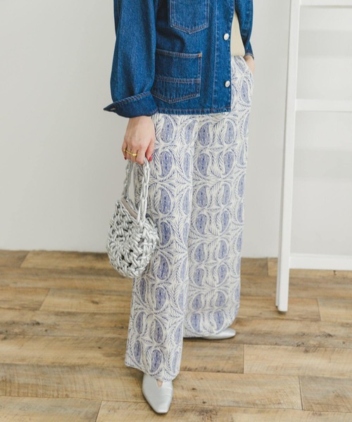 ITEMS URBANRESEARCH（アイテムズ アーバンリサーチ）の「『セットアップ対応』『Sサイズあり』『洗濯可』リネンレーヨンワイドパンツ（その他パンツ・レディース・ライトベージュ/ブラウン系その他/ブラック系その他/その他1/その他2/グリーン・SMALL/MEDIUM）」の12枚目の写真