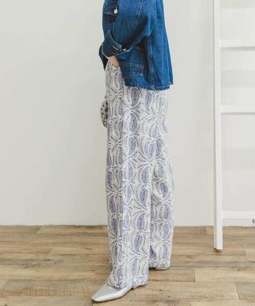 ITEMS URBANRESEARCH（アイテムズ アーバンリサーチ）の「『セットアップ対応』『Sサイズあり』『洗濯可』リネンレーヨンワイドパンツ（その他パンツ・レディース・ライトベージュ/ブラウン系その他/ブラック系その他/その他1/その他2/グリーン・SMALL/MEDIUM）」の14枚目の写真