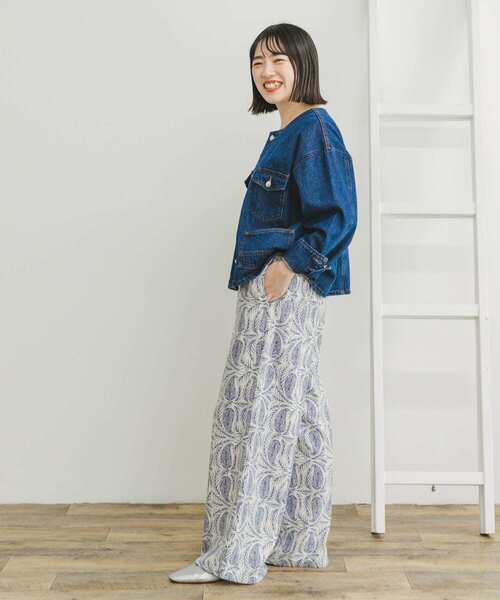 ITEMS URBANRESEARCH（アイテムズ アーバンリサーチ）の「『セットアップ対応』『Sサイズあり』『洗濯可』リネンレーヨンワイドパンツ（その他パンツ・レディース・ライトベージュ/ブラウン系その他/ブラック系その他/その他1/その他2/グリーン・SMALL/MEDIUM）」の17枚目の写真