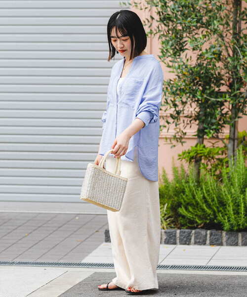 新品タグ付き かぐれ 2サイズ展開リネンレーヨンワイド