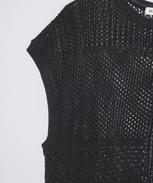 MILKFED.(ミルクフェド)の「SHEER KNIT TOP(Tシャツ/カットソー・レディース・ブラック/ブラウン/ホワイト・ONE SIZE)」の10枚目の写真