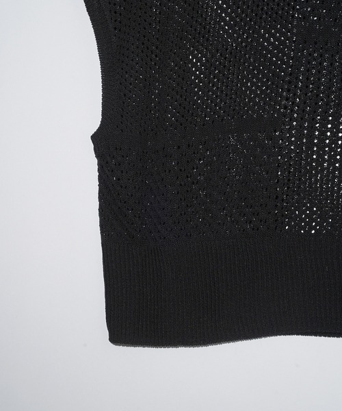 MILKFED.(ミルクフェド)の「SHEER KNIT TOP(Tシャツ/カットソー・レディース・ブラック/ブラウン/ホワイト・ONE SIZE)」の4枚目の写真