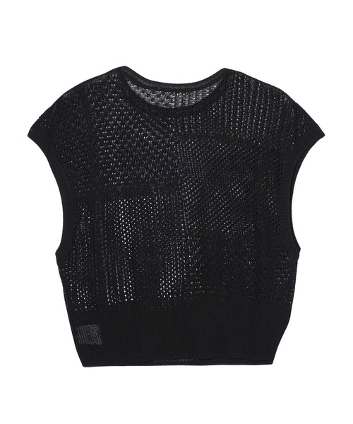 MILKFED.(ミルクフェド)の「SHEER KNIT TOP(Tシャツ/カットソー・レディース・ブラック/ブラウン/ホワイト・ONE SIZE)」の7枚目の写真