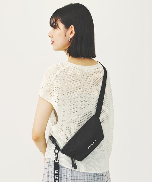 MILKFED.(ミルクフェド)の「SHEER KNIT TOP(Tシャツ/カットソー・レディース・ブラック/ブラウン/ホワイト・ONE SIZE)」の14枚目の写真