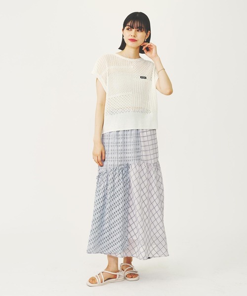 MILKFED.(ミルクフェド)の「SHEER KNIT TOP(Tシャツ/カットソー・レディース・ブラック/ブラウン/ホワイト・ONE SIZE)」の13枚目の写真