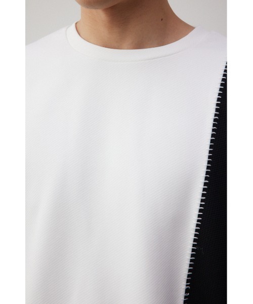 AZUL by moussy(アズールバイマウジー)の「バイカラーブランケットステッチ長袖トップス(Tシャツ/カットソー・メンズ・ブラック系その他/ホワイト系その他・LARGE/MEDIUM)」の9枚目の写真