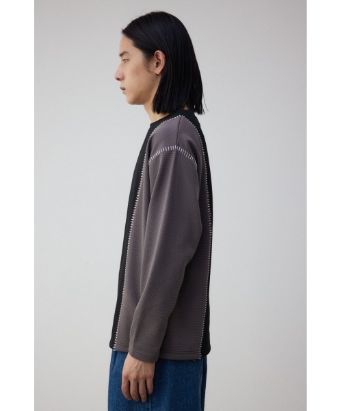 AZUL by moussy(アズールバイマウジー)の「バイカラーブランケットステッチ長袖トップス(Tシャツ/カットソー・メンズ・ブラック系その他/ホワイト系その他・LARGE/MEDIUM)」の18枚目の写真