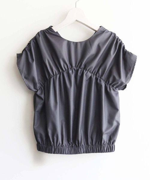 cheriella（シェリエラ）の「【cheriella】フレンチスリーブギャザーブラウス FRENCH SLEEVE GATHER BLOUSE（シャツ/ブラウス・レディース・チャコールグレー/ブラック/ホワイト・M）」の15枚目の写真