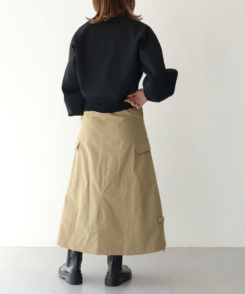 HER CLOSET（ハークローゼット）の「 【HER CLOSET】WEB限定ドローストリングカーゴバルーンスカート WEB LIMITED DRAWSTRING CARGO BALLOON SKIRT（スカート・レディース・ベージュ/ブルー・M）」の19枚目の写真
