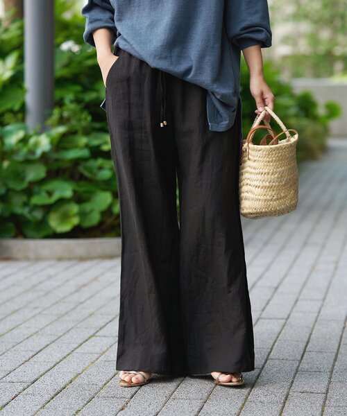 IENA LA BOUCLE(イエナラブークル)の「IENA LA BOUCLE リネンブロードイージーパンツ(その他パンツ・レディース・ベージュ/ブラック/チャコールグレー・38/36/34/40)」の7枚目の写真
