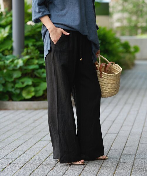 IENA LA BOUCLE(イエナラブークル)の「IENA LA BOUCLE リネンブロードイージーパンツ(その他パンツ・レディース・ベージュ/ブラック/チャコールグレー・38/36/34/40)」の8枚目の写真