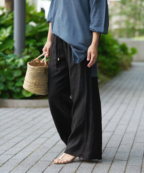 IENA LA BOUCLE(イエナラブークル)の「IENA LA BOUCLE リネンブロードイージーパンツ(その他パンツ・レディース・ベージュ/ブラック/チャコールグレー・38/36/34/40)」の10枚目の写真