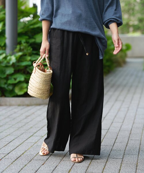 IENA LA BOUCLE(イエナラブークル)の「IENA LA BOUCLE リネンブロードイージーパンツ(その他パンツ・レディース・ベージュ/ブラック/チャコールグレー・38/36/34/40)」の11枚目の写真