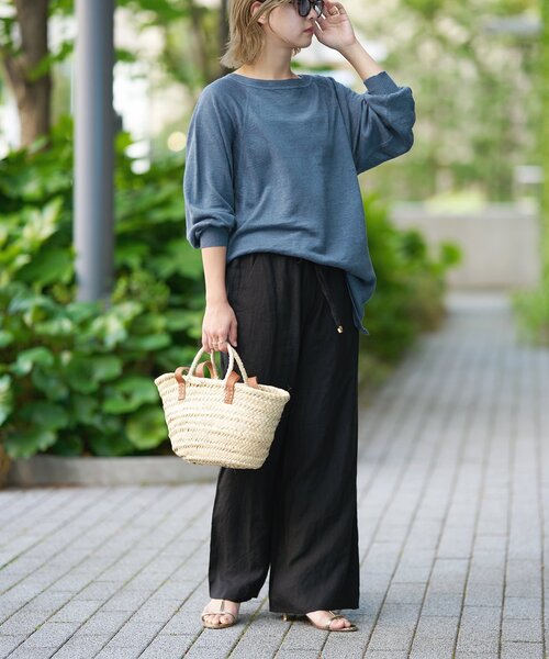 IENA LA BOUCLE(イエナラブークル)の「IENA LA BOUCLE リネンブロードイージーパンツ(その他パンツ・レディース・ベージュ/ブラック/チャコールグレー・38/36/34/40)」の12枚目の写真