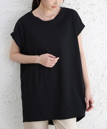 コットン半袖ロングTシャツ