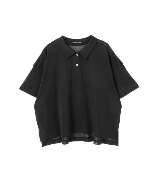 mizuiro ind メッシュポロシャツ スーピマコットン カーキ 日本製 mizuiro ind - mizuiro ind メッシュポロシャツ スーピマ