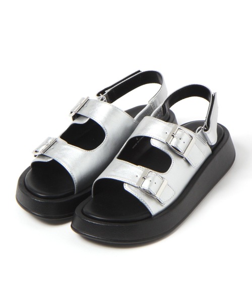 LAKOLE(ラコレ)の「ダブルベルトサンダル / 112700(サンダル・レディース・ブラック/オフホワイト/シルバー・SMALL/MEDIUM/LARGE)」の6枚目の写真