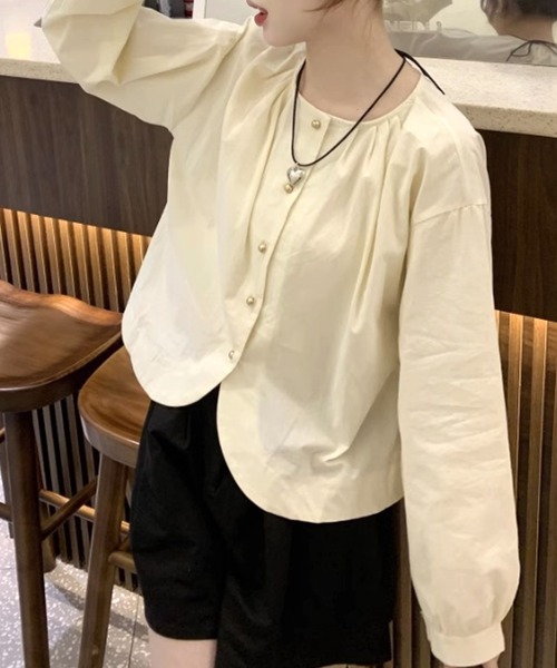 Amulet(アミュレット)の「シンプルタックブラウス(シャツ/ブラウス・レディース・ホワイト/アイボリー・M/L)」の19枚目の写真