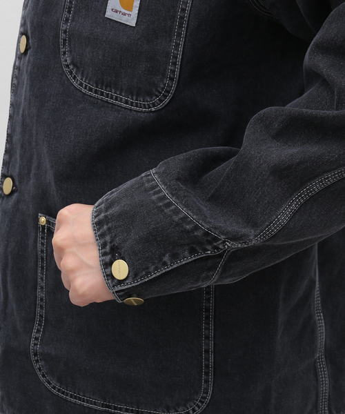 Carhartt WIP(カーハートダブリューアイピー)の「CARHARTT WIP OG CHORE COAT - Black I031896 8960(カバーオール・メンズ・グレー・LARGE/MEDIUM)」の9枚目の写真
