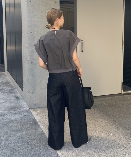 audrey and john wad(オードリーアンドジョンワッド)の「デニムバギーパンツ -洗濯機洗い可-(デニムパンツ・レディース・ブラック/インディゴブルー・マルチサイズ)」の20枚目の写真