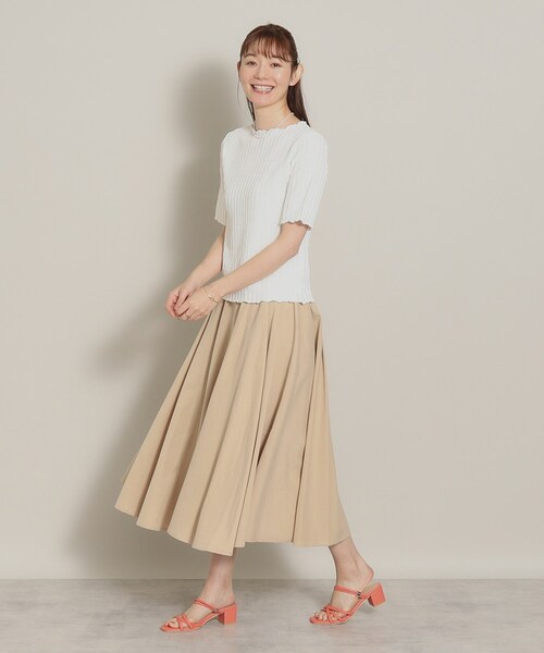 ITS'DEMO（イッツデモ）の「◆【M・Lサイズ展開／レイヤードに】ジャカードカットプルオーバー（Tシャツ/カットソー・レディース・ピンク/オフホワイト/ブラック/サックスブルー・38/40）」の13枚目の写真