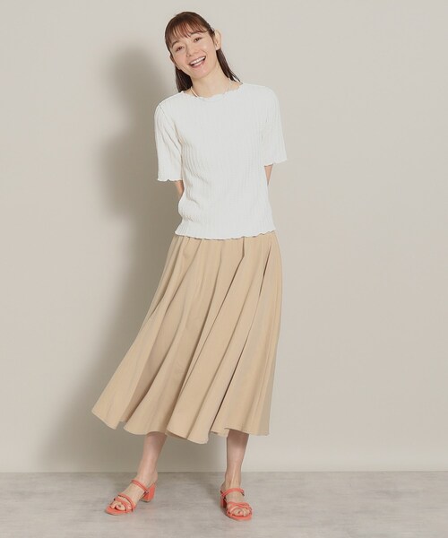 ITS'DEMO（イッツデモ）の「◆【M・Lサイズ展開／レイヤードに】ジャカードカットプルオーバー（Tシャツ/カットソー・レディース・ピンク/オフホワイト/ブラック/サックスブルー・38/40）」の14枚目の写真