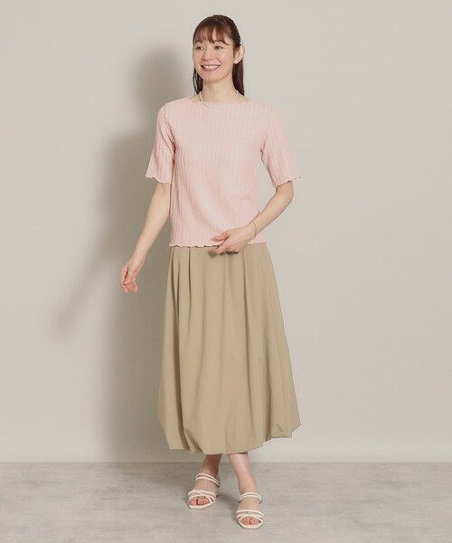 ITS'DEMO（イッツデモ）の「◆【M・Lサイズ展開／レイヤードに】ジャカードカットプルオーバー（Tシャツ/カットソー・レディース・ピンク/オフホワイト/ブラック/サックスブルー・38/40）」の21枚目の写真