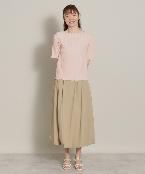 ITS'DEMO（イッツデモ）の「◆【M・Lサイズ展開／レイヤードに】ジャカードカットプルオーバー（Tシャツ/カットソー・レディース・ピンク/オフホワイト/ブラック/サックスブルー・38/40）」の22枚目の写真