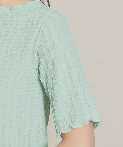 ITS'DEMO（イッツデモ）の「◆【M・Lサイズ展開／レイヤードに】ジャカードカットプルオーバー（Tシャツ/カットソー・レディース・ピンク/オフホワイト/ブラック/サックスブルー・38/40）」の10枚目の写真