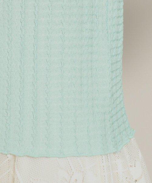 ITS'DEMO（イッツデモ）の「◆【M・Lサイズ展開／レイヤードに】ジャカードカットプルオーバー（Tシャツ/カットソー・レディース・ピンク/オフホワイト/ブラック/サックスブルー・38/40）」の11枚目の写真