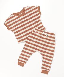 Quincy Mae（クインシーメイ）の「『Quincy Mae』TERRY TEE + PANT SET | AMBER-STRIPE（その他ベビー用品）」