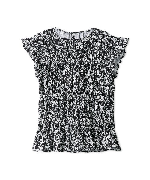 Mila Owen(ミラオーウェン)の「ラッフルシャーリングギャザートップス【手洗い可能】(Tシャツ/カットソー・レディース・ホワイト/ブラック/その他・0/1)」の14枚目の写真