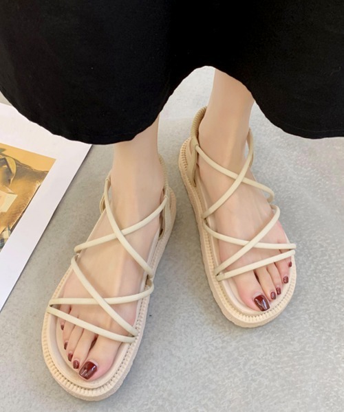 Miniministore(ミニミニストア)の「厚底サンダル サマー 履きやすい(サンダル・レディース・ベージュ/ピンク/ブラック・23.0cm/24.5cm/25.0cm/24.0cm/22.5cm/23.5cm)」の10枚目の写真