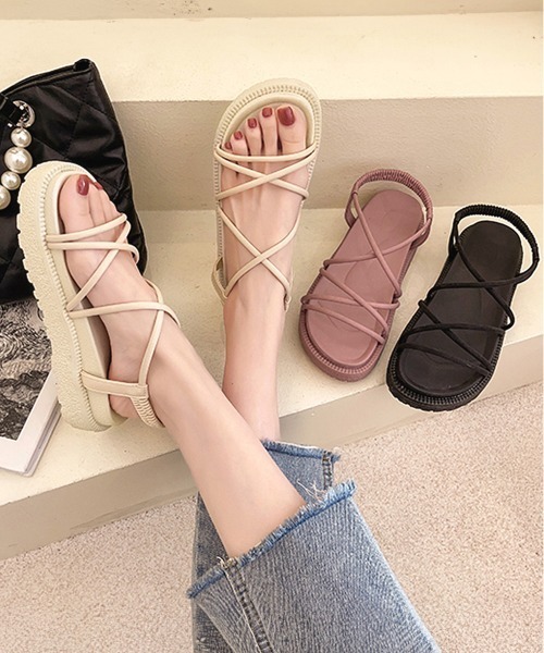 Miniministore(ミニミニストア)の「厚底サンダル サマー 履きやすい(サンダル・レディース・ベージュ/ピンク/ブラック・23.0cm/24.5cm/25.0cm/24.0cm/22.5cm/23.5cm)」の18枚目の写真
