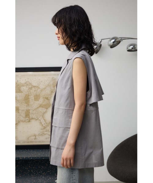 AZUL by moussy(アズールバイマウジー)の「ドローストリングシアーベスト(ベスト・レディース・グレー/アイボリー/ブラック・FREE)」の11枚目の写真