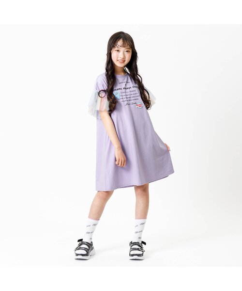 algy（アルジー）の「レインボースリーブワンピ（ワンピース・キッズ・ラベンダー/チャコール/オフホワイト・XXX-SMALL/XX-SMALL/X-SMALL/SMALL/MEDIUM）」の4枚目の写真