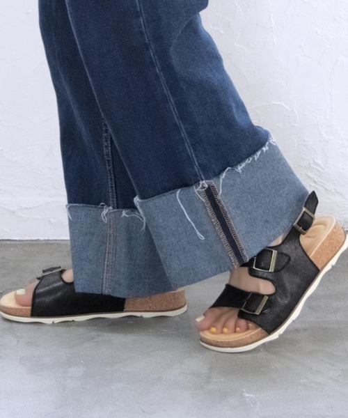 SOROTTO（ソロット）の「履き口ゴム ふかふかインソールのベルトサンダル（サンダル・レディース・シルバー/ブラック/ブルー・L/M/S/LL）」の18枚目の写真