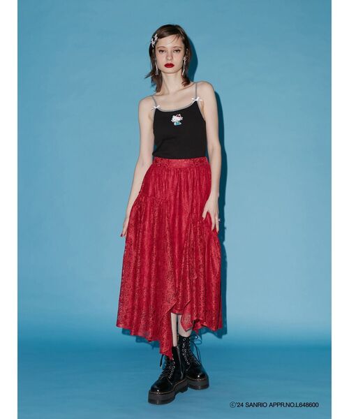 jouetie(ジュエティ)の「【ハローキティコラボ】jouetie×ハローキティ パイピングキャミソール(キャミソール・レディース・オフホワイト/その他1/ブラック・MEDIUM)」の13枚目の写真