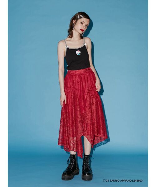 jouetie(ジュエティ)の「【ハローキティコラボ】jouetie×ハローキティ パイピングキャミソール(キャミソール・レディース・オフホワイト/その他1/ブラック・MEDIUM)」の14枚目の写真