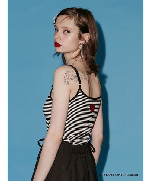 jouetie(ジュエティ)の「【ハローキティコラボ】jouetie×ハローキティ パイピングキャミソール(キャミソール・レディース・オフホワイト/その他1/ブラック・MEDIUM)」の16枚目の写真