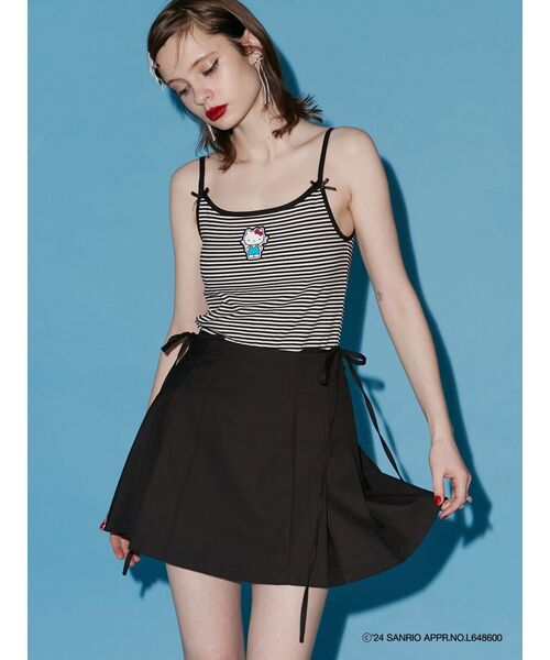 jouetie(ジュエティ)の「【ハローキティコラボ】jouetie×ハローキティ パイピングキャミソール(キャミソール・レディース・オフホワイト/その他1/ブラック・MEDIUM)」の7枚目の写真