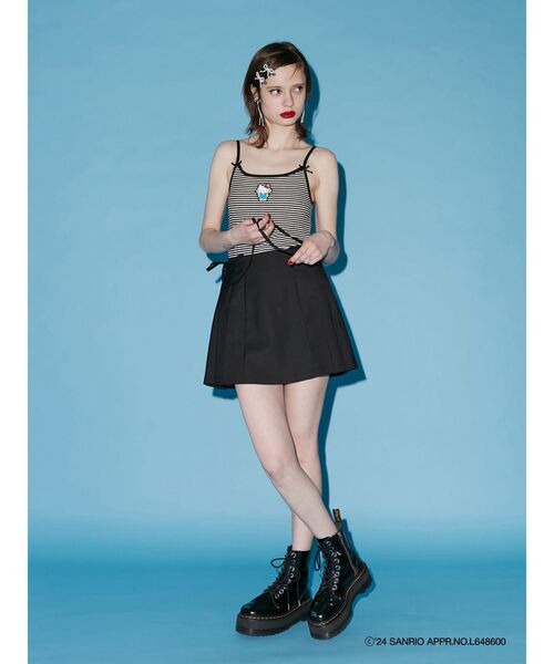 jouetie(ジュエティ)の「【ハローキティコラボ】jouetie×ハローキティ パイピングキャミソール(キャミソール・レディース・オフホワイト/その他1/ブラック・MEDIUM)」の4枚目の写真