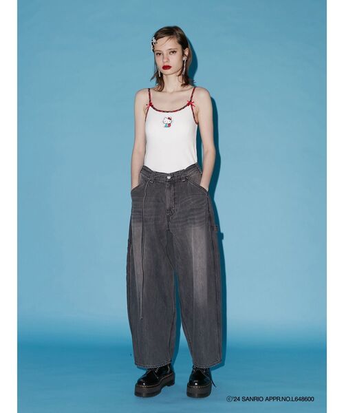 jouetie(ジュエティ)の「【ハローキティコラボ】jouetie×ハローキティ パイピングキャミソール(キャミソール・レディース・オフホワイト/その他1/ブラック・MEDIUM)」の18枚目の写真